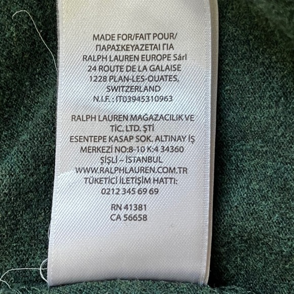 Polo Ralph Lauren Mens Long Sleeve Classic Fit Polo Shirt Green Red Pony Logo XL - Picture 7 of 7